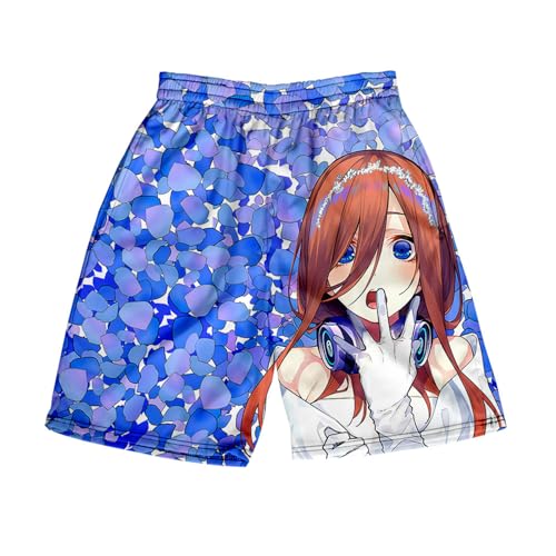 ISaikoy Anime The Quintessential Quintuplets Beach Shorts Swim Trunks Summer Boardshorts Jersey Short Pants