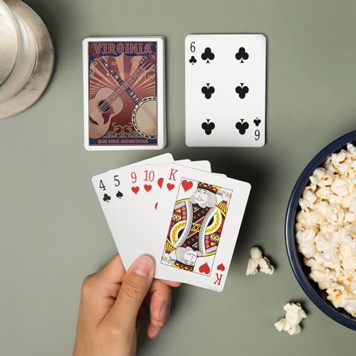 Lantern Press Blue Ridge Mountains, Naipes poker 52 cartas miniatura 2