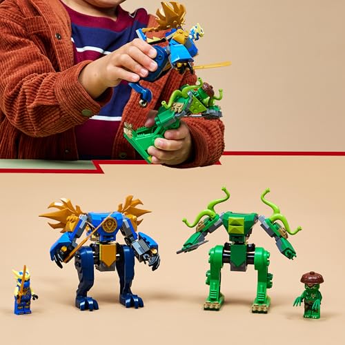 Image of LEGO NINJAGO Jay's Dragon Mech Fight - Mech Toy - Playset with 2 Minifigures - 71853