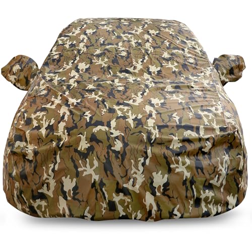 Image of Autofact 100% Waterproof Car Body Cover for Thar Roxx | Dustproof UV & Sun Protection Windproof with Straps & Buckles, Triple Stitched with Soft Cotton Lining, Mirror Pockets & Heat-Resistant Fabric