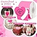 Ctosree 500 Pcs/ 1 Roll Thermal Sticker Labels Self Adhesive Direct Thermal Labels Multipurpose Printer Stickers for DIY, Name Tag(Heart,2 Inches,Pink Gradient)