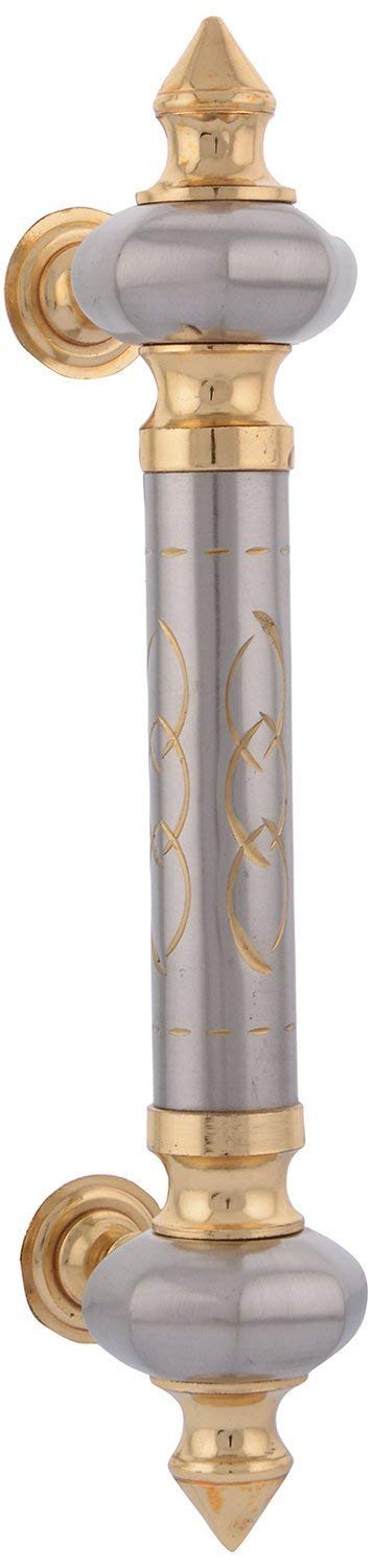 Homeproducts4U Brass Door Handle (ACE 131, Silver & Gold, 20 cm x 4 cm) (B013FWT89I) Amazon Price History, Amazon Price Tracker
