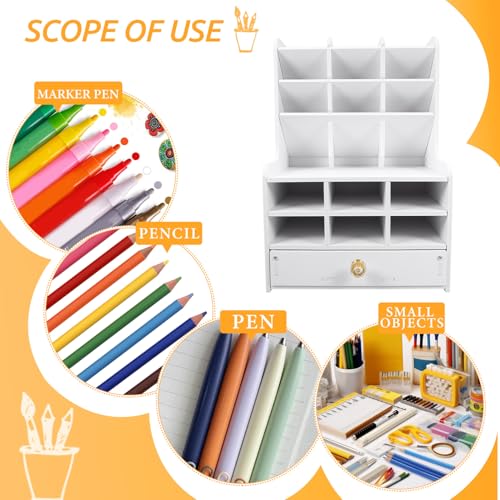 Pot à crayons de bureau compartimenté pour trier tous les accessoires - 4