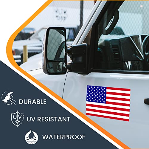 Image of Magnet Me Up American Flag Magnet Decal, 5x8 inches, Red, White, and Blue, Heavy Duty Automotive Magnet for Cars, Trucks, SUV, Lockers, or Any Other Magnetic Surface