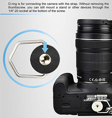 Fotasy Silver Stainless Steel D Ring Screw D Shaped Mounting Screw For Camera Strap Quick Release Rapid Shoulder Neck Sling Strap Belt For Camera Dslr Slr #TOP1