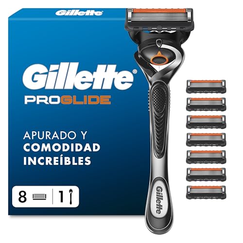 Gillette Proglide Maquinilla de Afeitar para Hombre con 8 Recambios