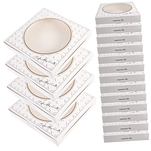 COLLBATH 20pcs Pizza Box Window Pizza Case Small for Takeout Sturdy Paper Containers for Restaurant Use