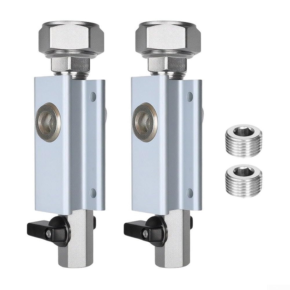 Set di valvole a blocco in alluminio ad alta resistenza da 3/4" con spegnimento rapido e raccordi in ottone per sistemi di compressori d'aria