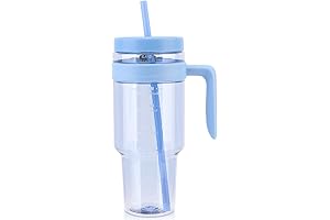 Leak-Proof Clear Insulated Tumbler for Iced Coffee, Tea & More