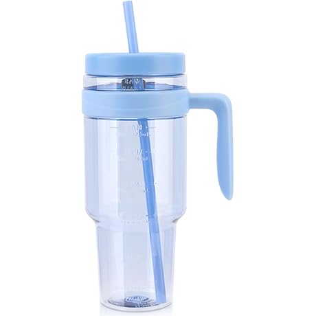Leak-Proof Clear Insulated Tumbler for Iced Coffee, Tea & More