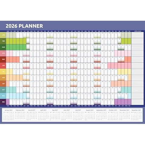 Evelay 2026 A3 Wall Planner Calendar Cover