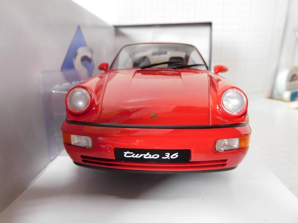 レア！ソリド 1/18 ポルシェ911ターボ3.6 ソリド1/18ポルシェ911(964)Turbo3,6 1990 ブラック - メルカリ