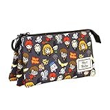 Estuche portatodo rectangular KARACTERMANIA Harry Potter Charms-Estuche Portatodo Triple Fan, Negro