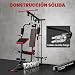 Imagen de SPORTNOW Multiestación Musculación Polea Alta y Baja Discos 25 y 50 mm