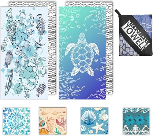 Microfibre Beach Towels 2 Pack 180x100cm