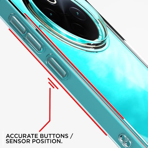 Image of Outlouders Back Cover for Vivo T4 5G / iQoo Z10 5G Clear Transparent PC + TPU Bumper Case with Raised Edges for Shockproof Protection(Transparent)