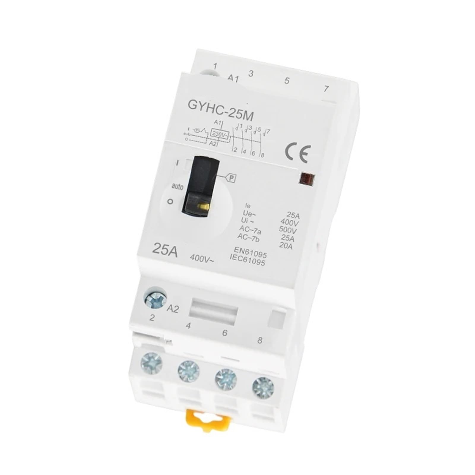 4P 25A 4NO lub 2NO2NC 220V/230V 50/60HZ szyna DIN gospodarstwo domowe AC Modułowy stycznik 1 szt. (4P 25A 2NO2NC 220V)