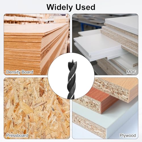 sourcing map 2pcs Brad Point Drill Bits Set 1/2" Dia High Carbon Steel Spiral Wood Twist Drill Bits with 1/4" Hex Shank for Drilling Softwood Hardwood Composite Wood MDF Plywood Particleboard 7 sourcing map 2pcs Brad Point Drill Bits Set 1/2" Dia High Carbon Steel Spiral Wood Twist Drill Bits with 1/4" Hex Shank for Drilling Softwood Hardwood Composite Wood MDF Plywood Particleboard - Image 7