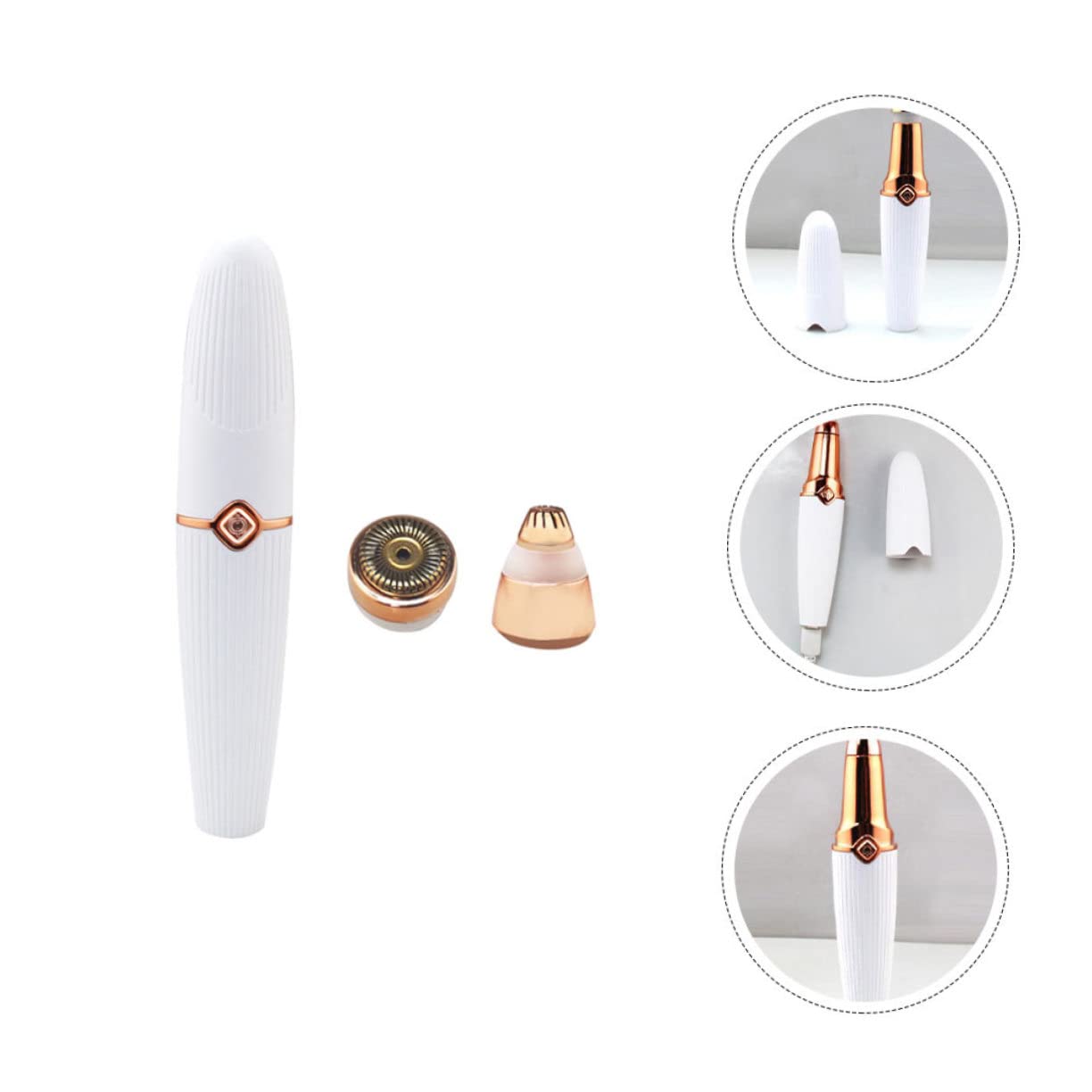 MAGICLULU 3piezas Afeitadora Eléctrica Para Mujer Depilador Facial Usb Recargable Dispositivo De Seguro y Para Cara Labios y Cuerpo Diseño y Portátil