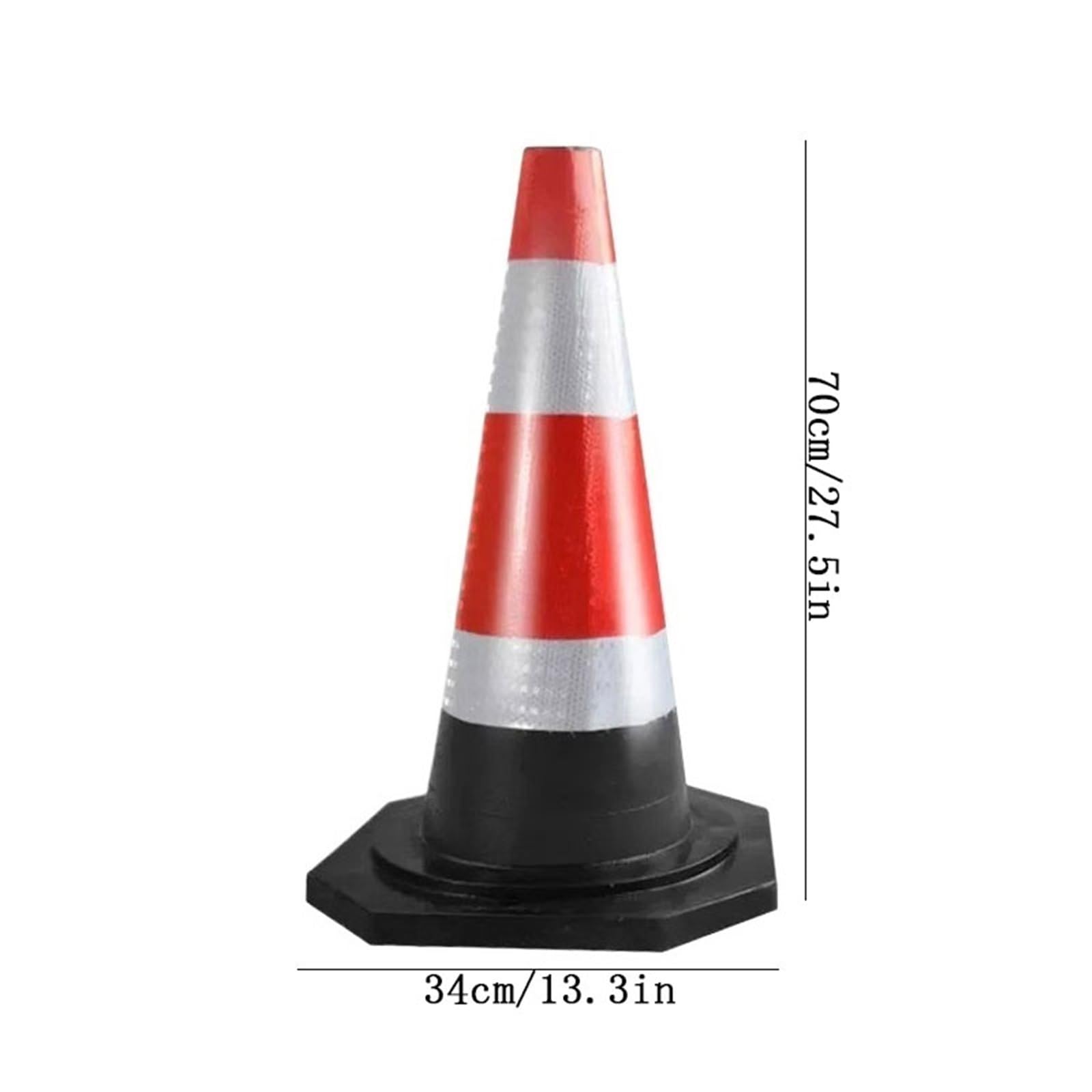 Cône de signalisation Lot de 5 cônes de sécurité routière avec bandes réfléchissantes for avertissement d'urgence de stationnement Route(Moyen)