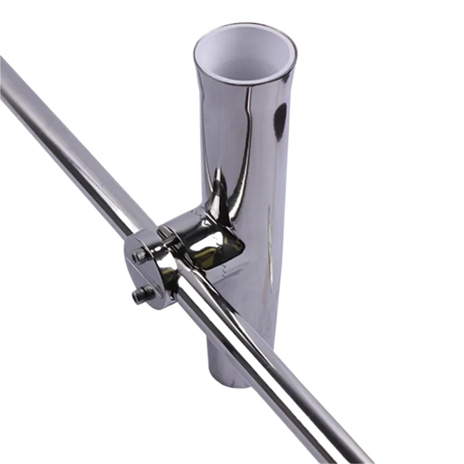 SUBLXPoten Stainless Steel Fishing Rod Holder Marine Boat Fishing Rod Holder Stainless Steel Clamp-on 7/8"-1" Rail Pod
