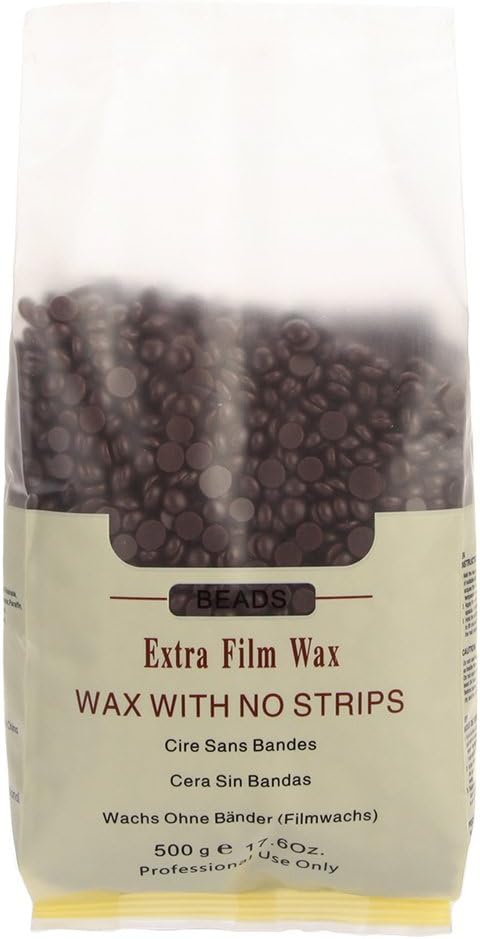 Hard Wax Beans for Face, Underarms, Brazilian, Bikini Hair Remover 17.6 Ounce (Chocolate)