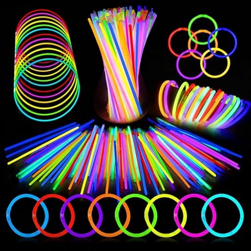 UooEA Barras Luminosas – 100 Pulseras Fluorescentes con 100 Conectores, Kit Neón para Crear Collares y Pulseras – Para Niños y Adultos, Fiestas, Bodas, Cumpleaños, Navidad y Eventos | Ya disponible en tu tienda friki favorita! En mundofriki.es!