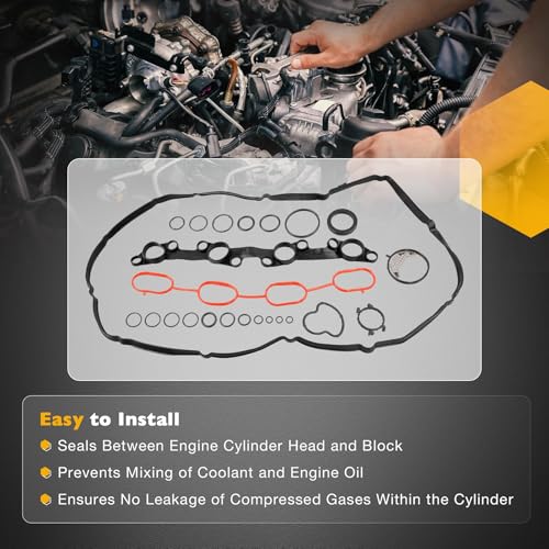 Image of HS26357PT Head Gasket Set for 2.7L Engine, Compatible with 2005-2020 Toyota Tacoma 2010 4Rrunner, Replace# HGS954 11115-75050