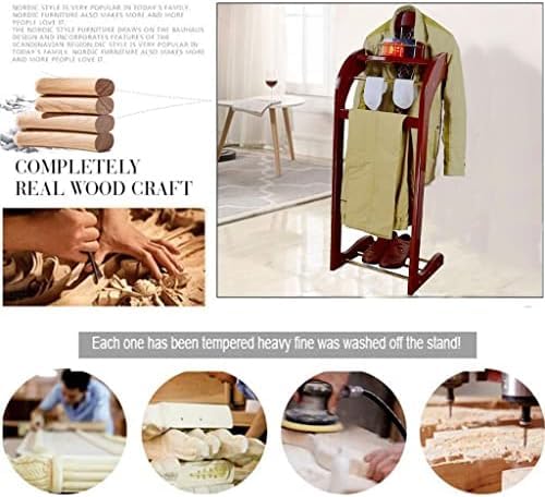 Freistehender Herrendiener mit oberer Ablage, konturierter Hosenstange und Schuhregal, ideal für Wohnzimmer und Schlafzimmer, 42 x 36 x 116 cm, stilvolle Aufbewahrungslösung
