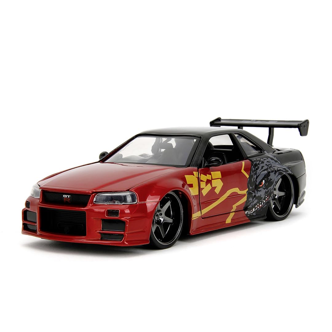 Godzilla 2002 Nissan Skyline GT R R34 1:24 Scale Jada 253253024