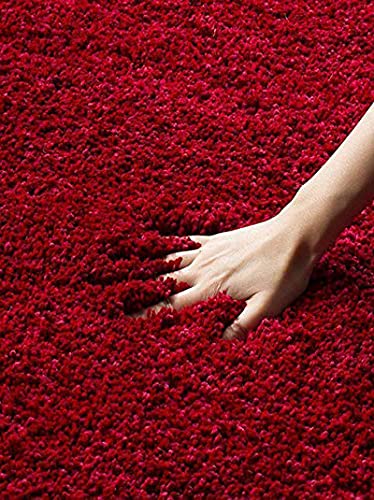 Image of Carpet for Hallway, Kitchen, and Modern InteriorsCarpetCozy Shag Runner for Living Room, Bedroom & Office Decor ETC Size 5x7 feet, Patten-Solid Coffee Box
