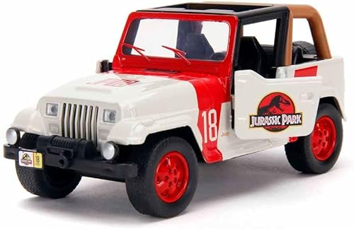 Miniatura 2 de Jada Toys Jurassic World 1:32 Jeep Wrangler - Coche fundido a presión, juguetes para niños y adultos