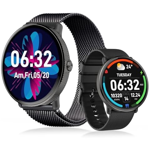 Goodatech 1.43" SmartWatch for Men and Women with Phone Call, IP68 Waterproof, Smart Watch,Fitness Tracker (Black) Cover