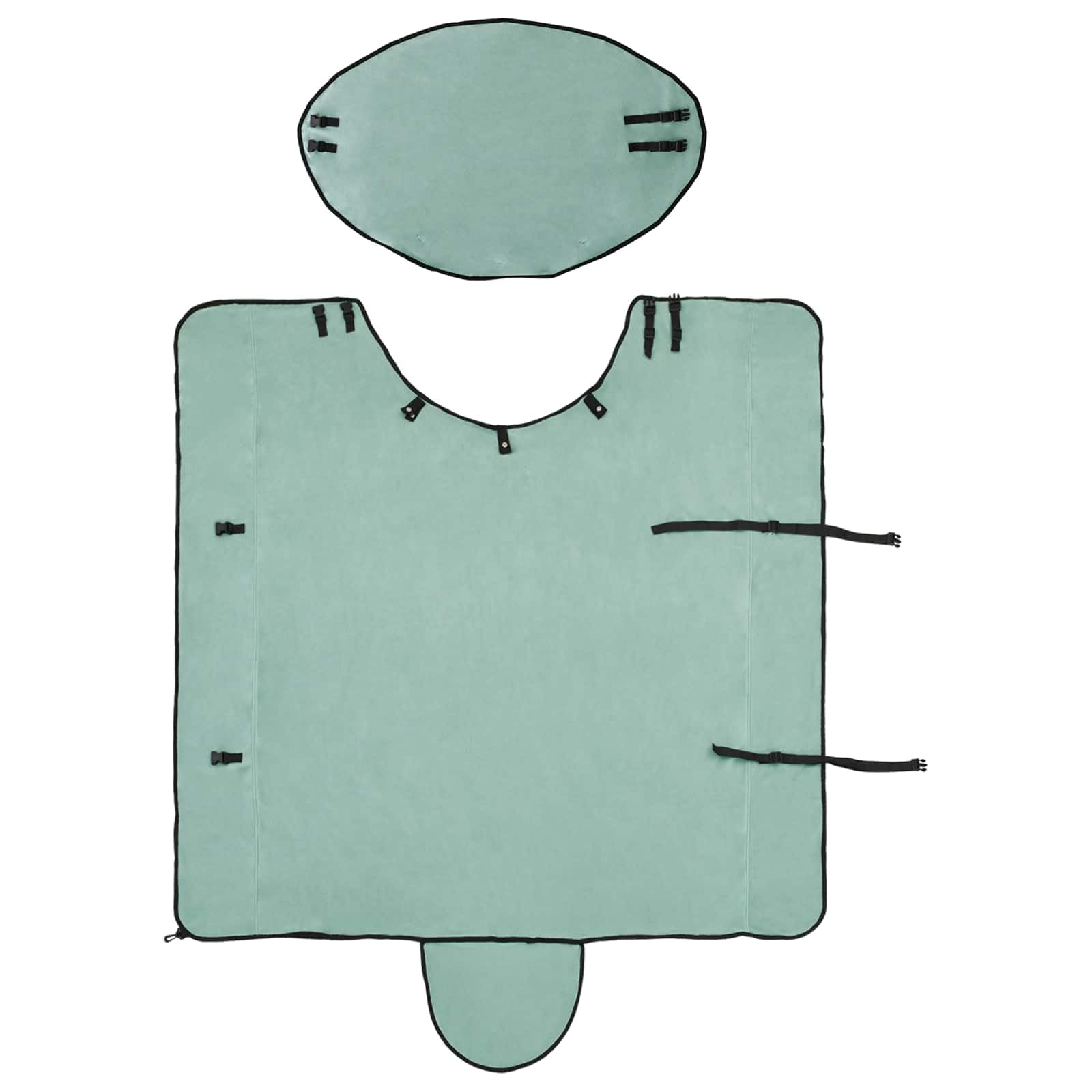Manta para caballos verde especial, 155 cm, poliéster, lavable a máquina, cálida, cómoda, transpirable y ligera, para entrenamiento, establo y transporte
