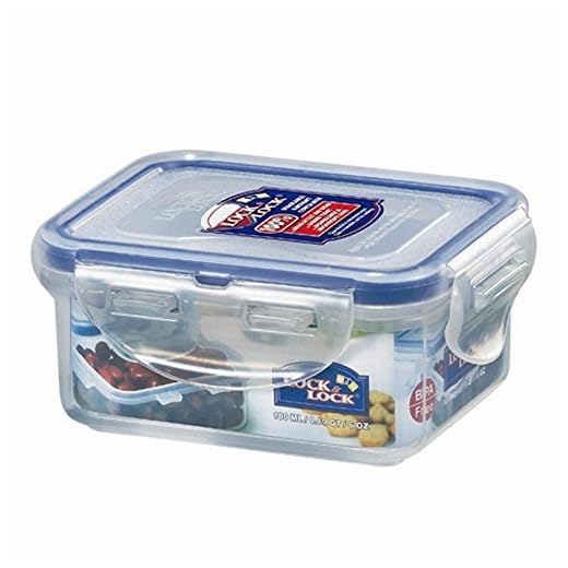 Lock & Lock HPL 805 multifunktionella matförvaringsbehållare set med 6 vardera 180 ml