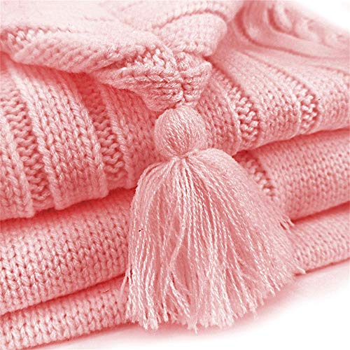 Image of XMWEALTHY Newborn Baby Wrap Swaddle Blanket Knit Wrap Blanket Bag Receiving Blankets Stroller Wrap for Baby Light Pink 0-6 Month