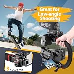 Zeadio Camera Smartphone Stabilizer, Foldable Handle Grip Handheld Video Rig with Carrying Case, Fits for All Camera, Camcorder, Action Camera, DSLR and All iPhone and Android Smartphones