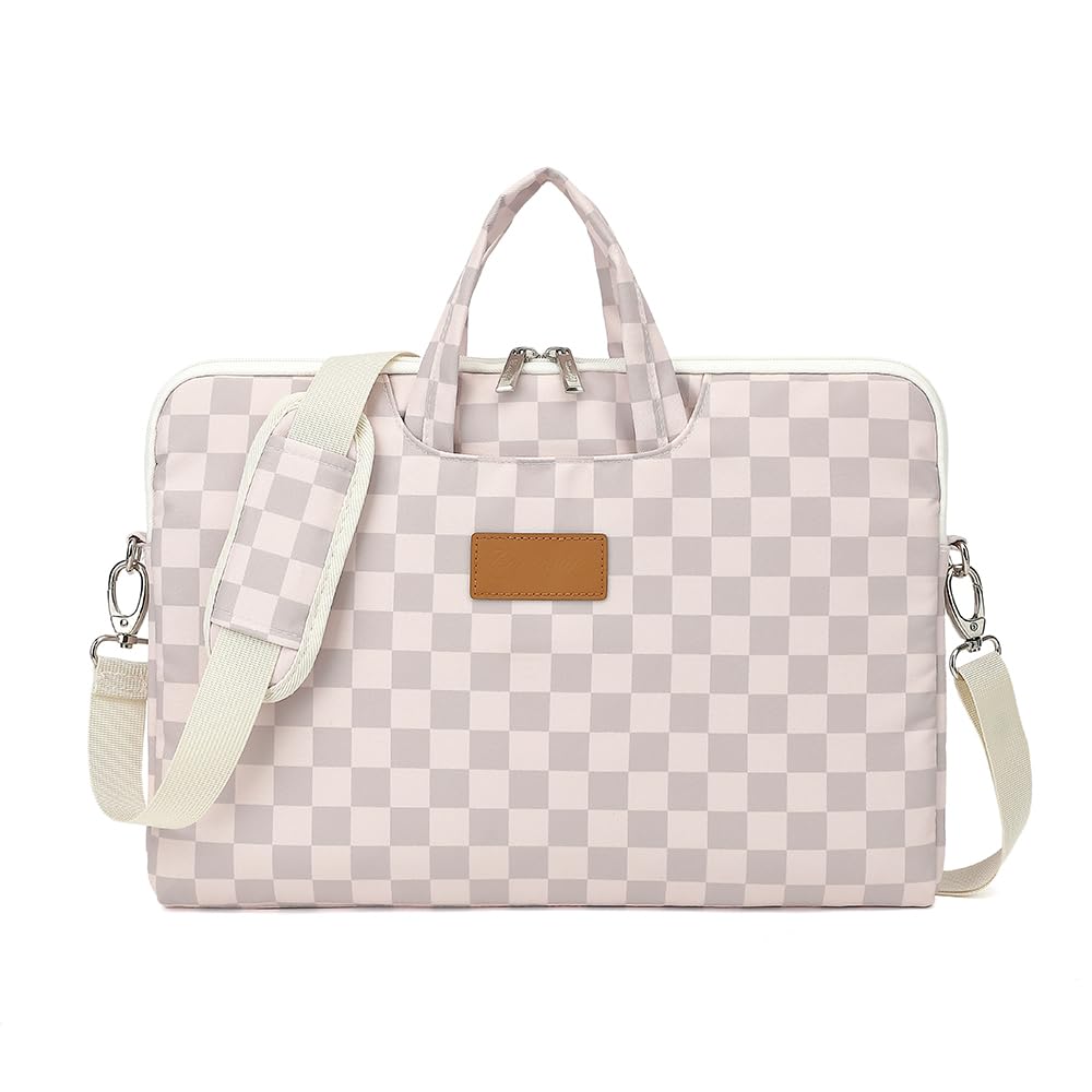 canvaslife Water Neutral Checker Pattern Resistant Laptop Shoulder Messenger Bag for Pro 16 inch and 15.6 inch-16 inch Laptop