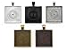 20 Pack - CleverDelights 1" Square Pendant Trays - Mix Pack - Antique Copper, Antique Bronze, Shiny Silver, Antique Silver, Dark Black - 25mm - Pendant Blanks Cameo Bezel Settings Photo Jewelry