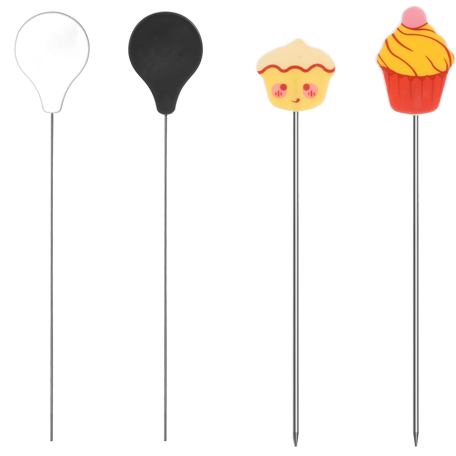 Mabor 4 stuks taarttesternaald, roestvrij staal, taarttester, naald, herbruikbare taarttester voor bakkerij, keuken, muffin, cupcake, bakken, brood