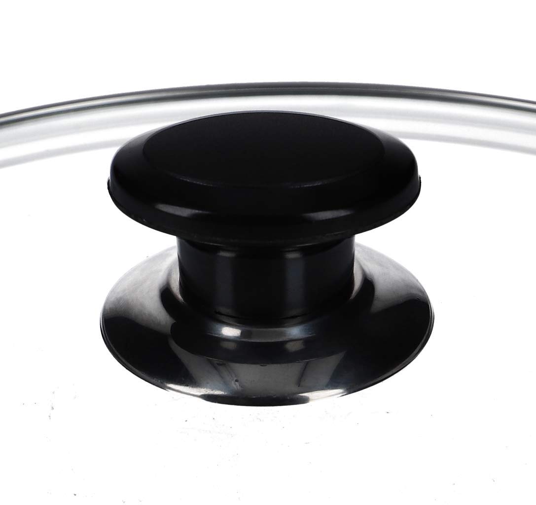 Couvercle en Verre Universel avec Bord en Silicone, 16-18-20 cm, Petit