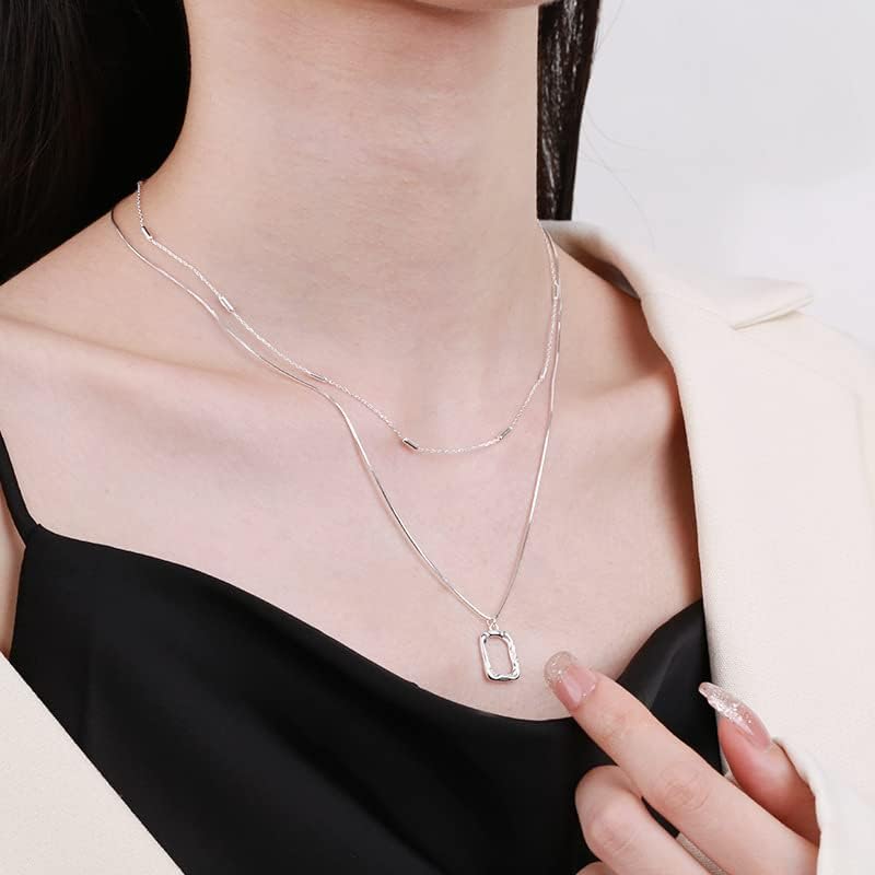 NONNYL S925 Necklace Gift for Women Wife, Womens Pendant Jewelry Wedding Anniversary, Sterling Silver Girlfriend Birthday Gifts for Her, Pendants Necklaces for Christmas Mom Gifts