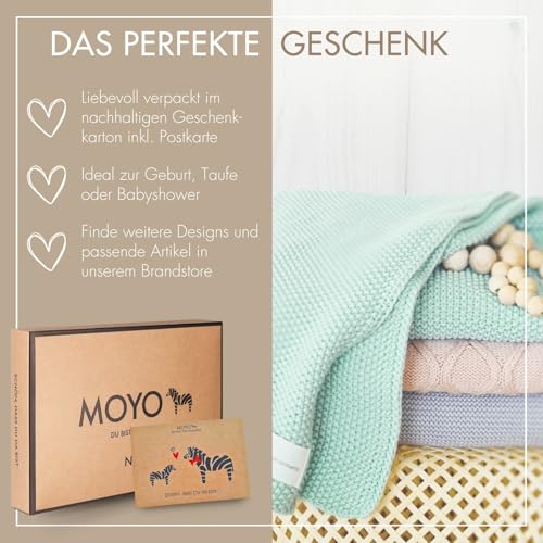 MOYO Bio-Babydecke - 100% GOTS Baumwolle, Klimaneutral & Atmungsaktiv (Frischer Morgentau) – Bild 5