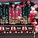 2 Pack schwarz und rot Alles Gute zum Geburtstag Tischtücher, 220x130cm Rechteck Geburtstag Party Tischdecken für Frauen Mädchen Geburtstag Party Dekorationen Zubehör