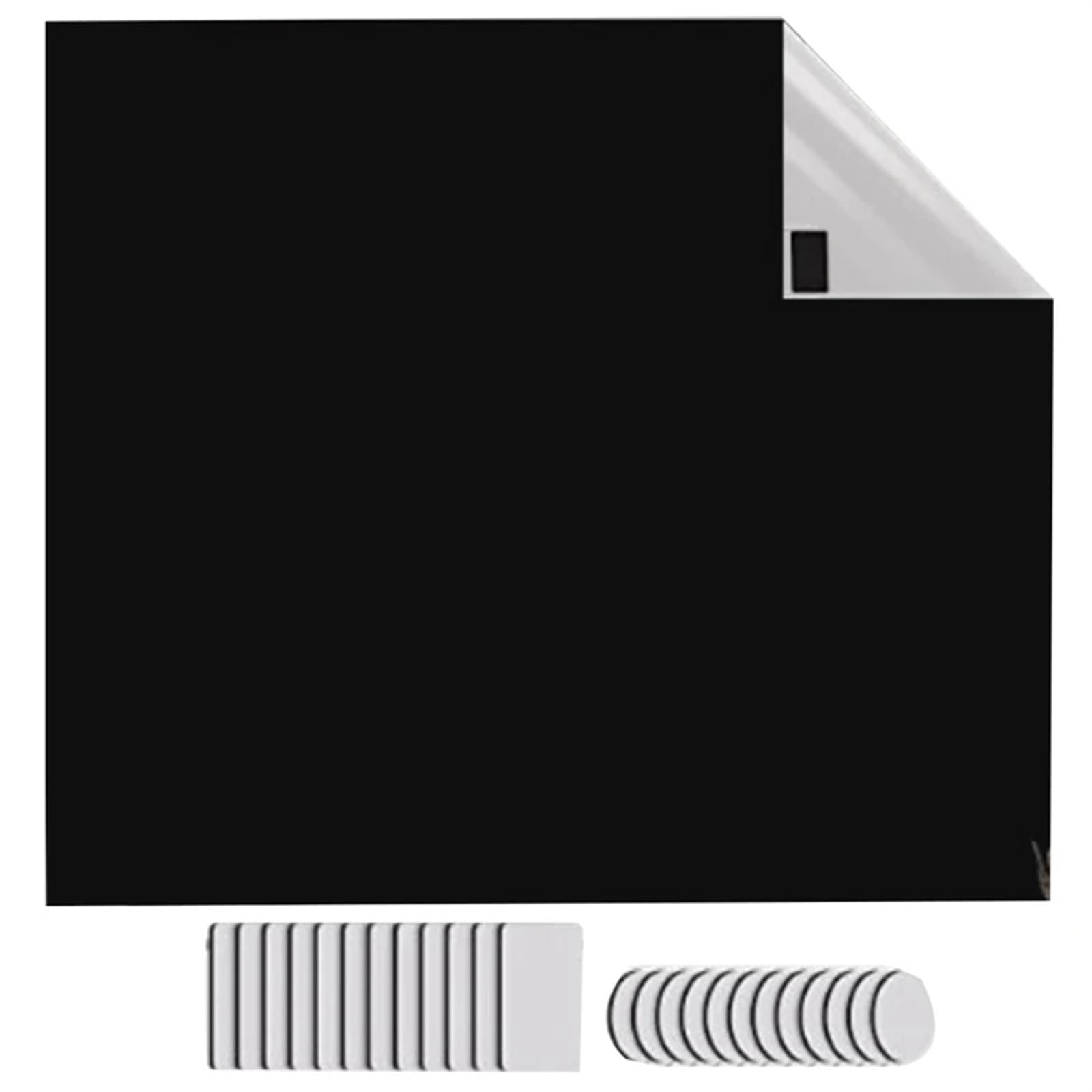 XIUsheUA blackout blinds stick on Portable Blackout Blinds, Material, Temporary Curtain Easy To Stick On Window For Bedroom(Black 145 x 300CM)