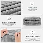 BEoffer 2 Pack Microfiber Hair Towel - 41 x 24 inches Super Soft, Absorbent, Fast Drying Without Frizz Hair Towel Wrap for Women Long, Thick, Curly Hair - Hair Turbans with Elastic Strap - Image 2