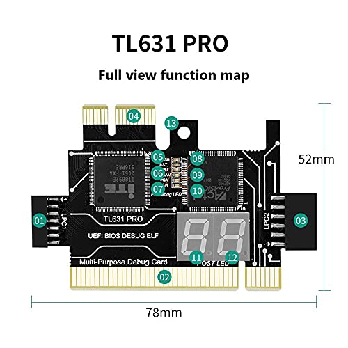 Tarjetas LPC-DEBUG TL631 Pro para diagnóstico de placa base de ordenador 2