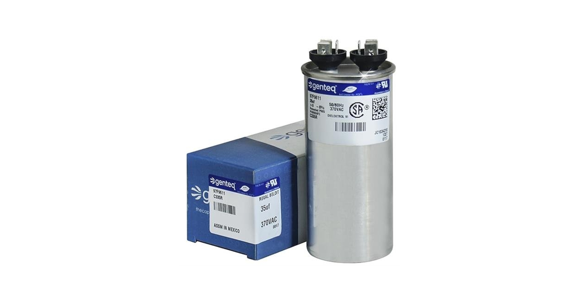 Aerovox Z23S3735M - 35 uF MFD x 370 VAC Genteq Replacement