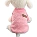 Mikey Store Pet Dog Clothes Soft Thickening Warm Stripe Polar Fleece Winter Clothes (Pink, S)