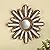 Small Gold Deco Sunburst Convex Wall Mirror